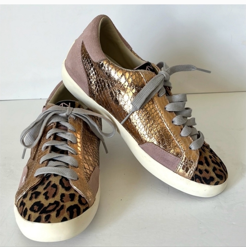 Mark Nason Skechers Steller Winnie Sneaker Leather Pink Rose Gold Women Size 6 - Picture 7 of 7